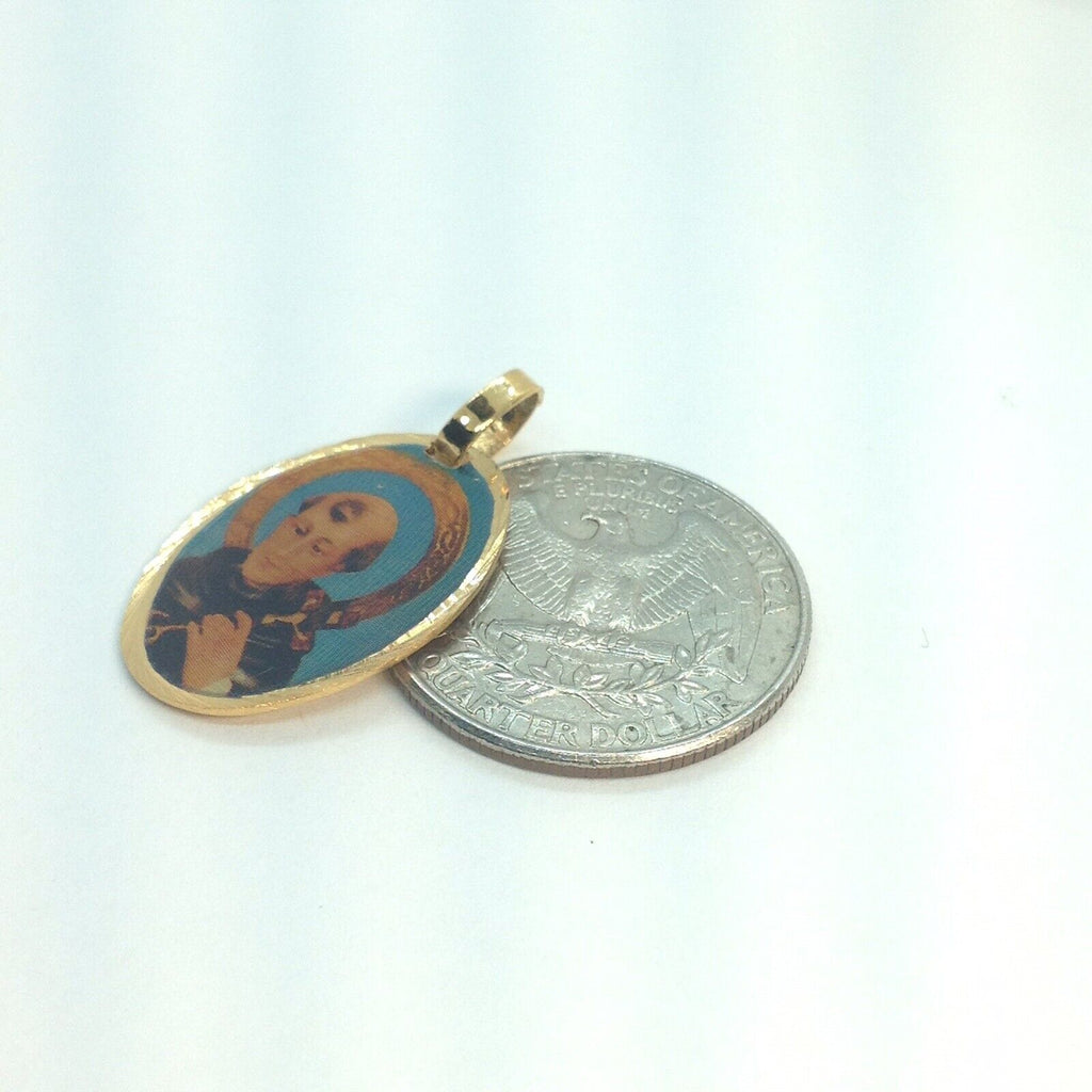 San Luis Beltran Medal 18K Gold Plated With 20 Inch Chain Baby Protection CUBA