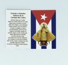 CUBAN FLAG CROSS  BANDERA DE Cuba Llavero Caridad Del Cobre Oración CUBA