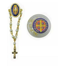 Wholesale Saint St Benito Rosary Lapel Pin - Saint Benedict Medal Lot of 12 Cruz