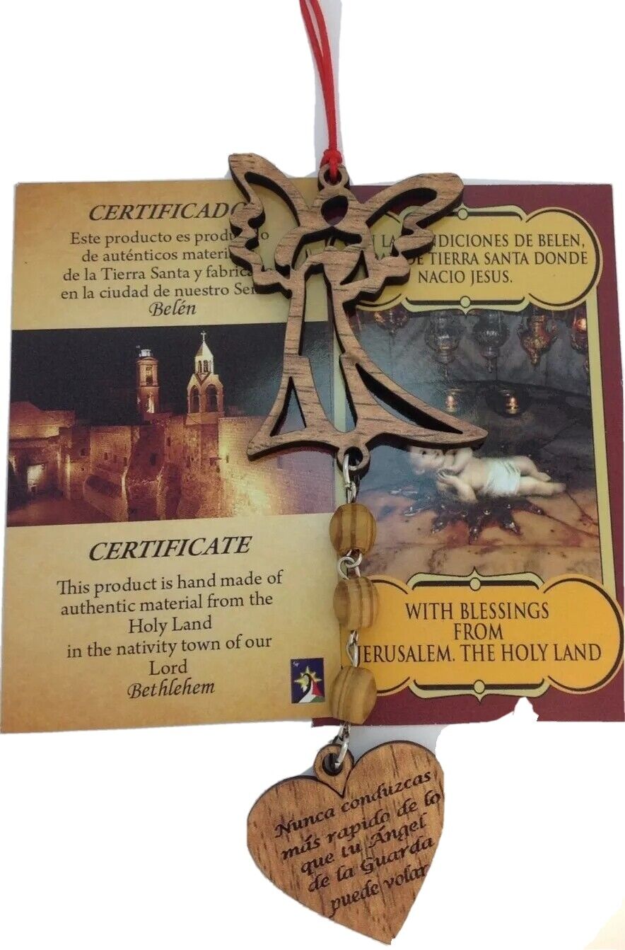 Never Drive Faster Than Your Guardian Angel Can Fly Car Charm hanging car mirror