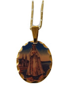 Virgen Del Valle Venezuela Our Lady of the Valley 18k Gold Plated Medal Necklace