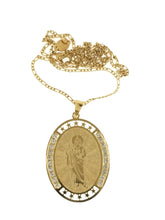 San Judas Tadeo - Saint Jude Thaddeus Medal 18K Gold Plated Medalla with 20 inch