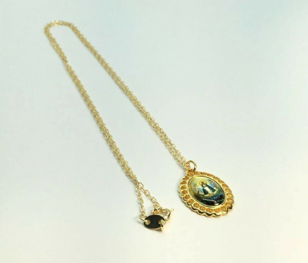 10k Caridad del Cobre Religious Medal Gold Plated Yoruba Medalla Protección 🇨🇺