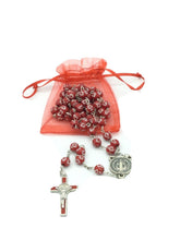 Catholic Rosary Necklace Cross Red Saint St.Benedict MEDAL San Benito Jesus Cruz