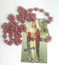 St Barbara Rosary Red Catholic Necklace Santa Barbara Rosario Saint chungo