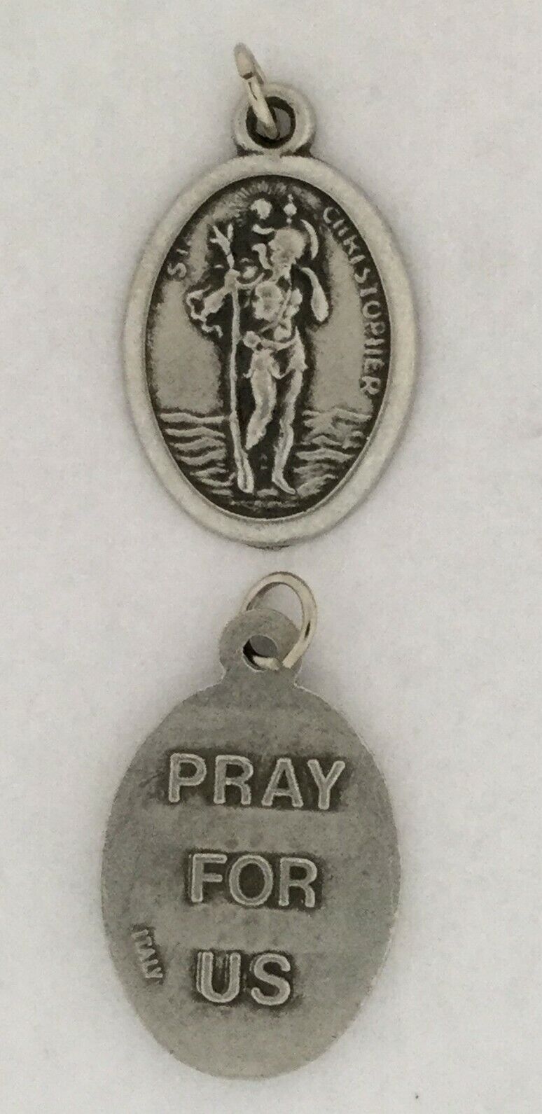 6 Saint Christopher Jesus Protectio Travelers Drivers Silver Oxidized Medals 