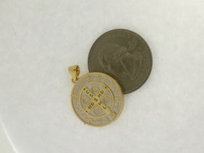 Catholic Saint St Benedict Medal Necklace Pendant Stainless Steel Cross Exorcism