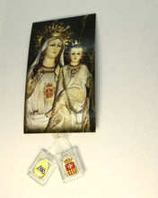 Scapular Our Lady of Mercy La Merced White Scapular Molded Catholic Mary 19 inch