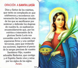  Saint St.Lucy Catholic Medal Santa Lucia18k Gold Plated Evil Eyes Protection 