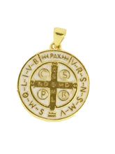 Catholic Saint St Benedict Medal Necklace Pendant Stainless Steel Cross Exorcism