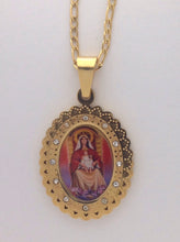 Stainless steel catholic medal Virgen mary Coromoto of Venezuela pendant 1 3/16