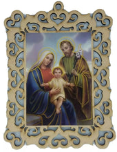 Holy Family Sagrada Familia Jesus Christ Mary &Joseph Christian Wood Icon plaque