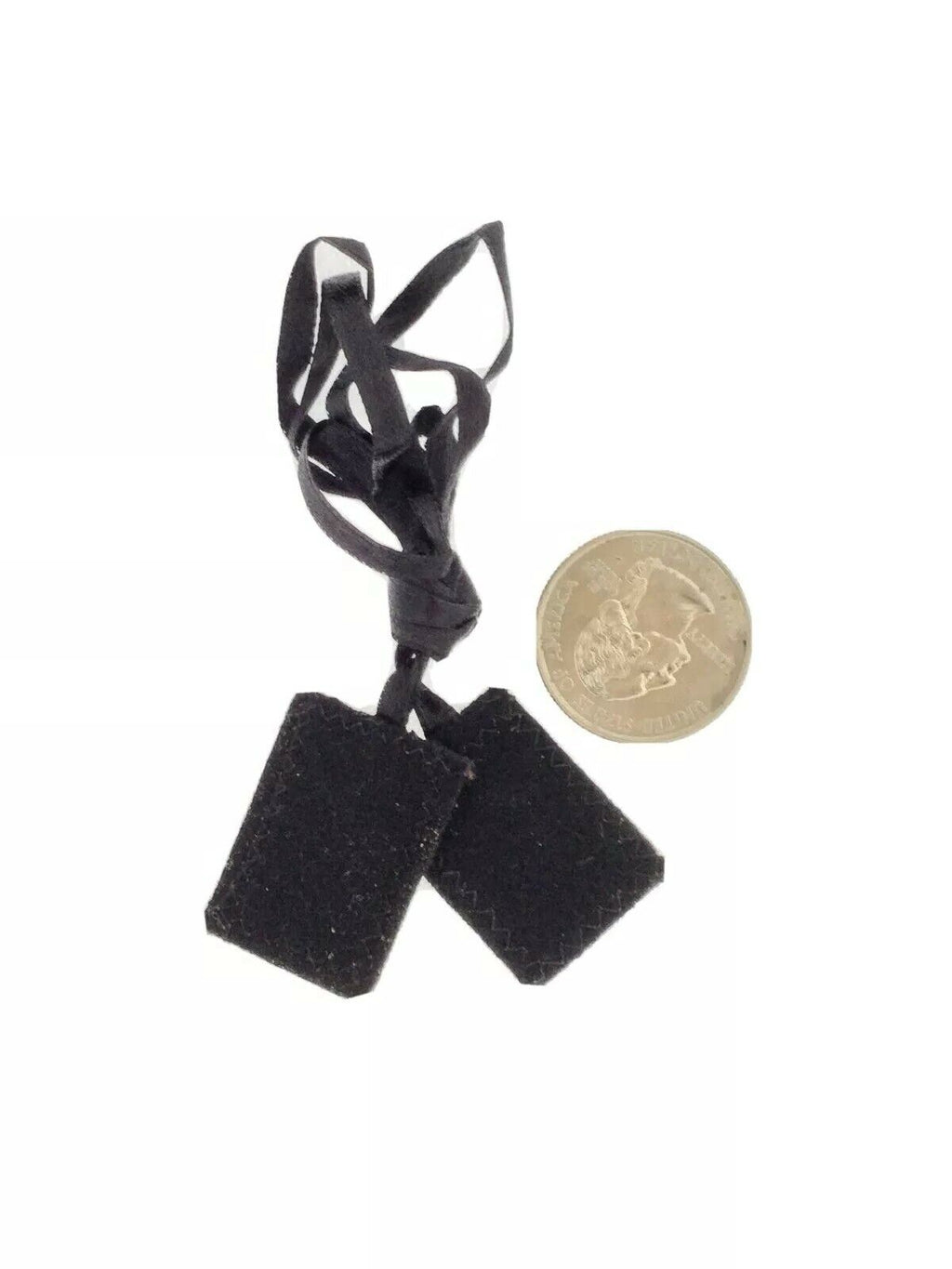 St.Saint Benedict Medal Brown Cloth Scapular Necklace escapulario de San Benito