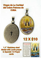 Catholic Religious medal CARIDAD del cobre Medalla Mary Jesus CUBA Bulk Lot  12