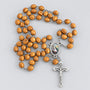 Catholic Rosary Necklace Olive Wood Saint Rita Jerusalem Prayer Santa Rita Casia