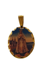 Virgen Del Valle Venezuela Our Lady of the Valley 18k Gold Plated Medal Necklace