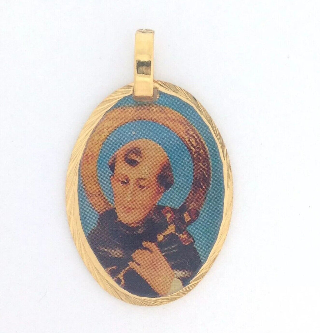San Luis Beltran Medal 18K Gold Plated With 20 Inch Chain Baby Protection CUBA