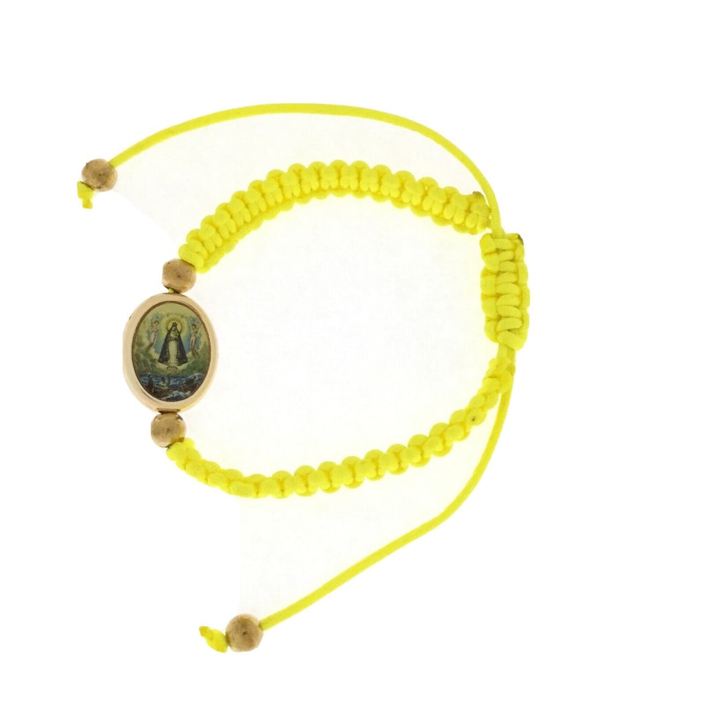 PULSERA DE LA CARIDAD DEL COBRE LADY OF CHARITY Yellow BRACELET CATHOLIC CHARM 