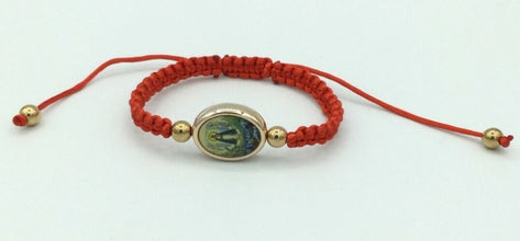 PULSERA DE LA CARIDAD DEL COBRE / LADY OF CHARITY RED BRACELET CATHOLIC CHARM 