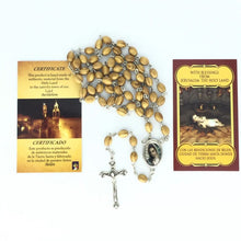 Olive Wood Rosary JERUSALEM Necklace Oval Catholic Virgen De Guadalupe México
