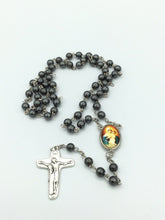 Hematite Rosary Necklace Jerusalem Round Catholic Virgen Schoenstatt  La Mater