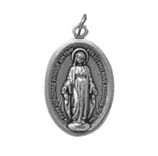 3X Miraclous Medal Medalla Virgen Milagrosa Silver Tone Metal W Prayer 1inch