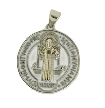 Catholic Saint St Benedict Medal Necklace Pendant Stainless Steel Cross Exorcism