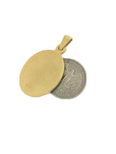 Divino Niño Oval Medal Pendant Necklace Stainless Steel 14k Gold Plated COLOMBIA