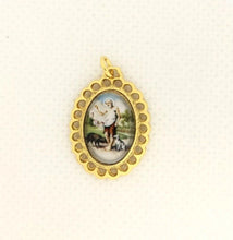 San Lazaro-Medal-10K Gold Plated Medalla Pendant -Babalu Aye Catholic St lazarus