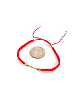 Red String Bracelet with Gold Plated Cross Adjustable Protection Pulsera Roja 