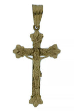 18K Yellow Gold Plated Cross Crucifix Religious JESUS  Pendant Charm Protection