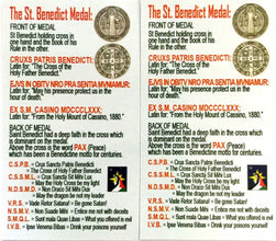 Catholic Saint St. Benedict Medal Auto Car Rosary metal Miraculous Medal Jesus