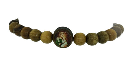 Saint Joseph wooden Bracelet Adjustable Men's Women Brown Pulsera de San Jose 