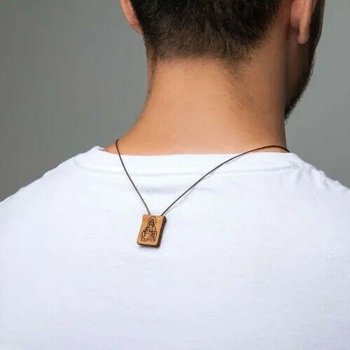 Our Lady of Mount Carmel Leather Scapular Sacred Heart of Jesus Escapulario 