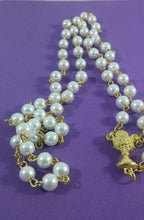 Primera comunión Rosario blanco/First Communion White pearl Rosary 