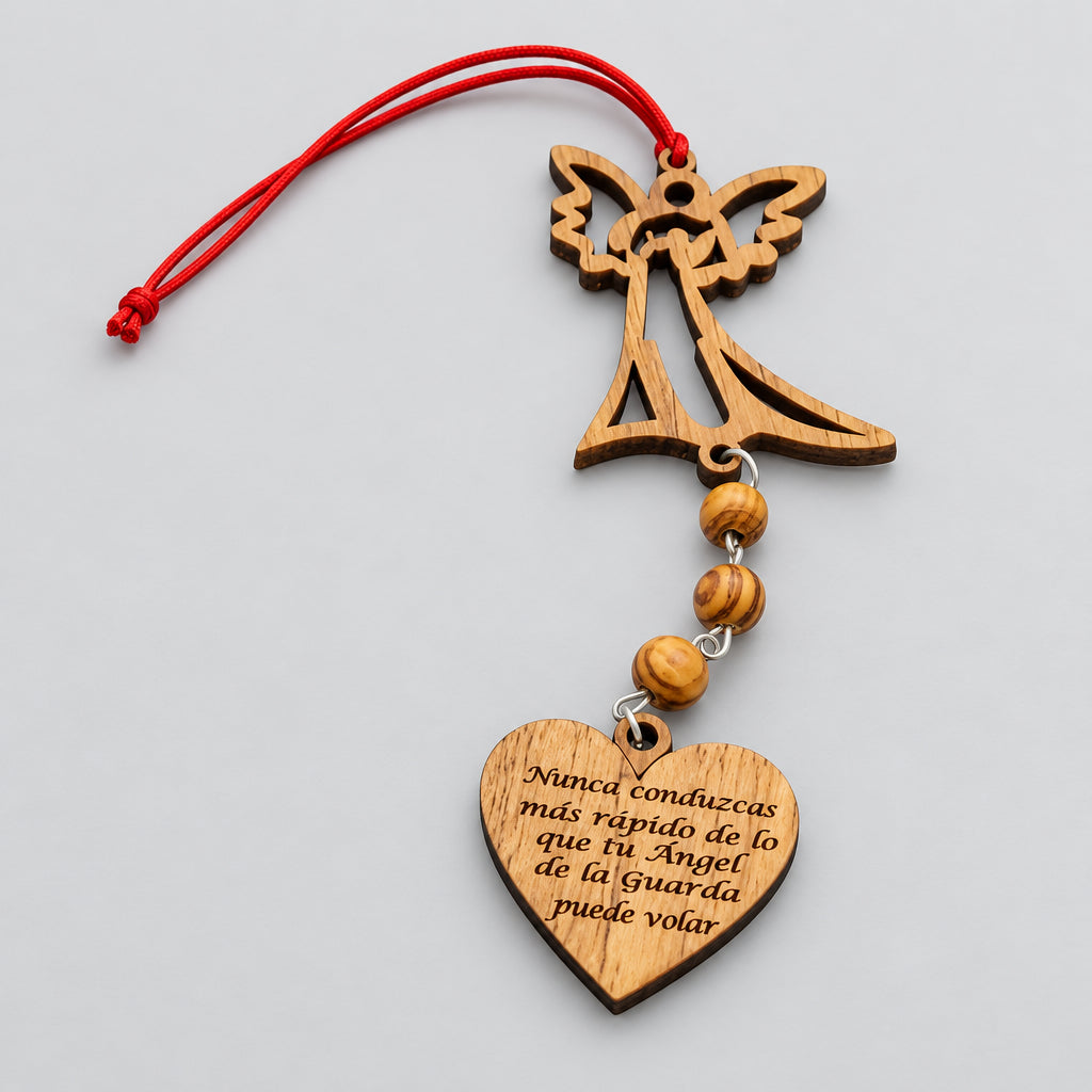 Never Drive Faster Than Your Guardian Angel Can Fly Car Charm hanging car mirror