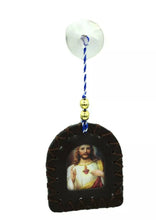 CARIDAD del COBRE / Sagrado Corazón de Jesus leather Car Hanging Ornament