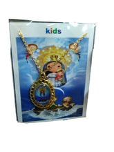 10k Gold Plated Caridad del Cobre Religious Medal Virgencita Pliz  para Niños