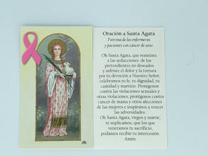 CATHOLIC RELIGIOUS  ST SAINT AGATHA Olive wood ROSARY Medal FOR BREAST CANCER