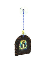 CARIDAD del COBRE / Sagrado Corazón de Jesus leather Car Hanging Ornament