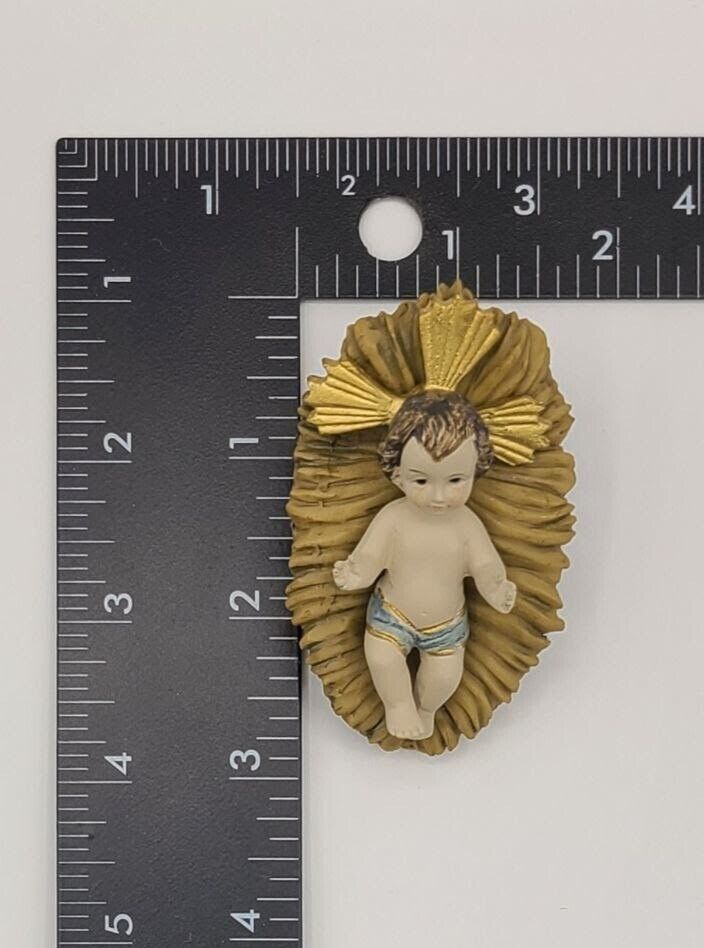 2 Inch Baby Jesus Crib Christmas Nativity Scene Niño Jesus Figurine Gift 