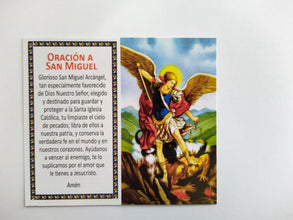 100 Catholic Spanish Holy Prayer Card Prayer Saint st Michae San Miguel Wholesal