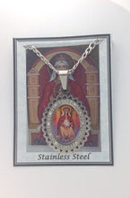 Stainless steel catholic medal virgen Mary Coromoto Venezuela pendant 1 3/16