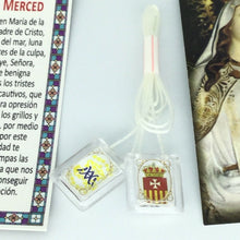 Scapular Our Lady of Mercy La Merced White Scapular Molded Catholic Mary 19 inch