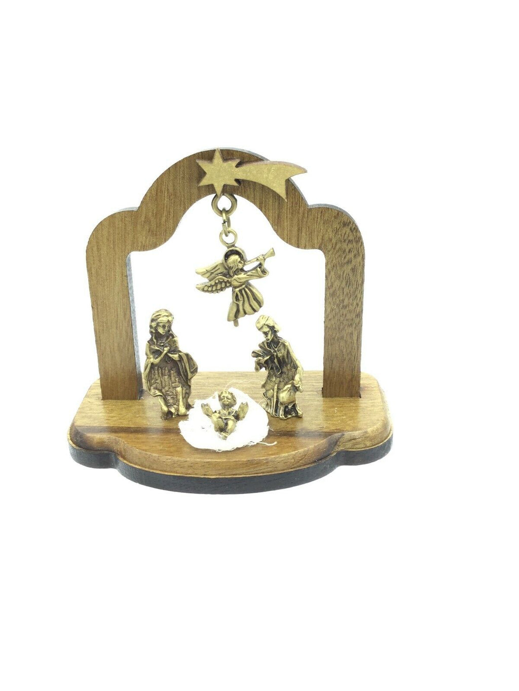3" Wooden Nativity Scene Mary Joseph and Baby Jesus Holy Family  Christmas gift 