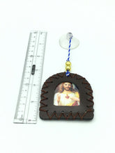 CARIDAD del COBRE / Sagrado Corazón de Jesus leather Car Hanging Ornament