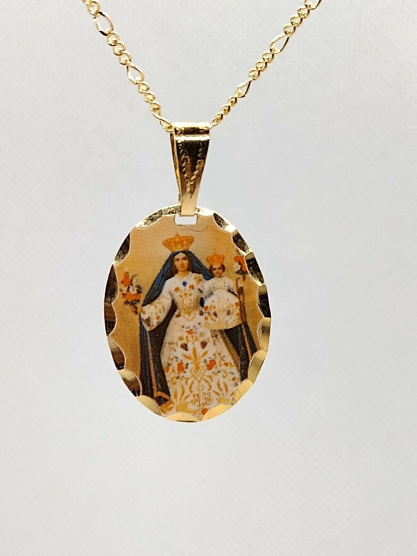Virgen de la Candelaria Medal - our lady Virgin Mary Medal with 20 inch Chain