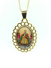 Virgen de Regla Medal Catholic Religious Gold Plated Pendant Necklace Yemaya 