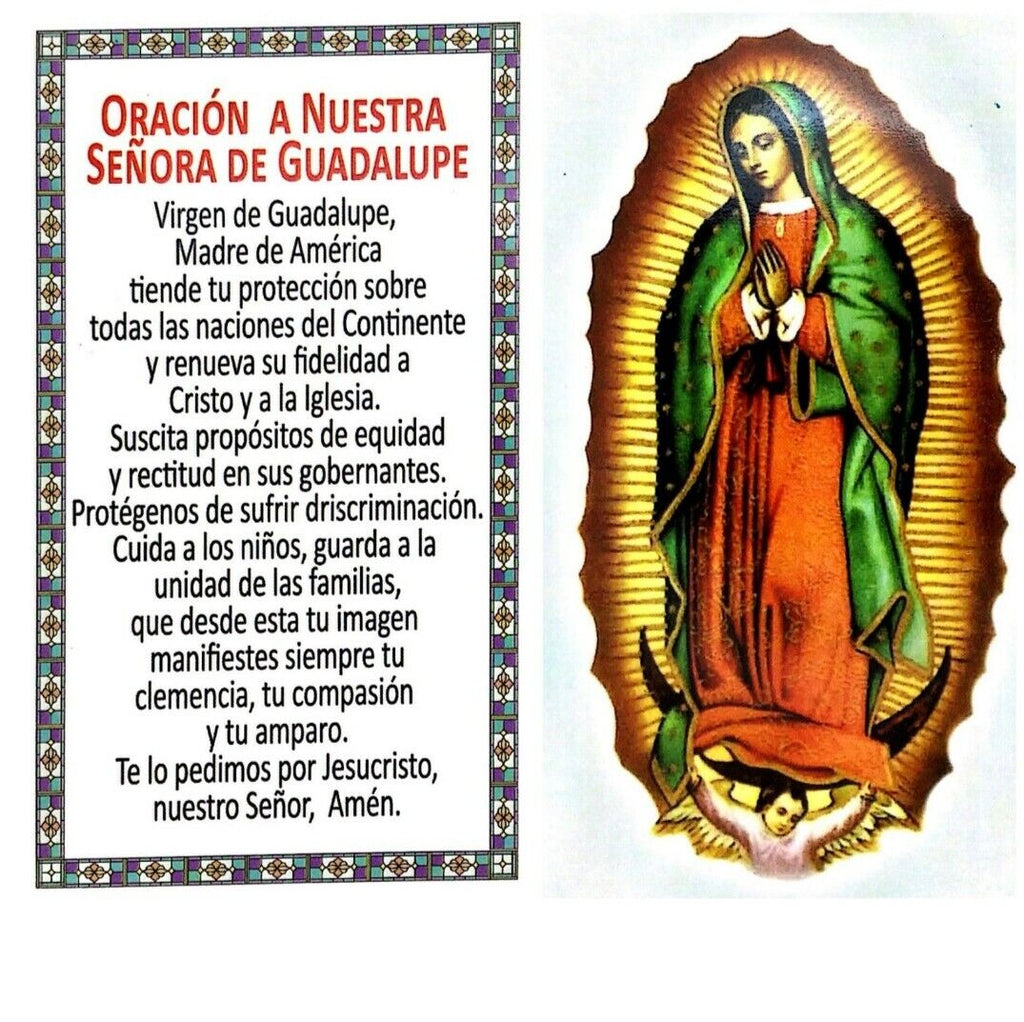 Virgin Mary Virgen de Guadalupe Necklace Gold Crystal  Catholic Jewelry Women 