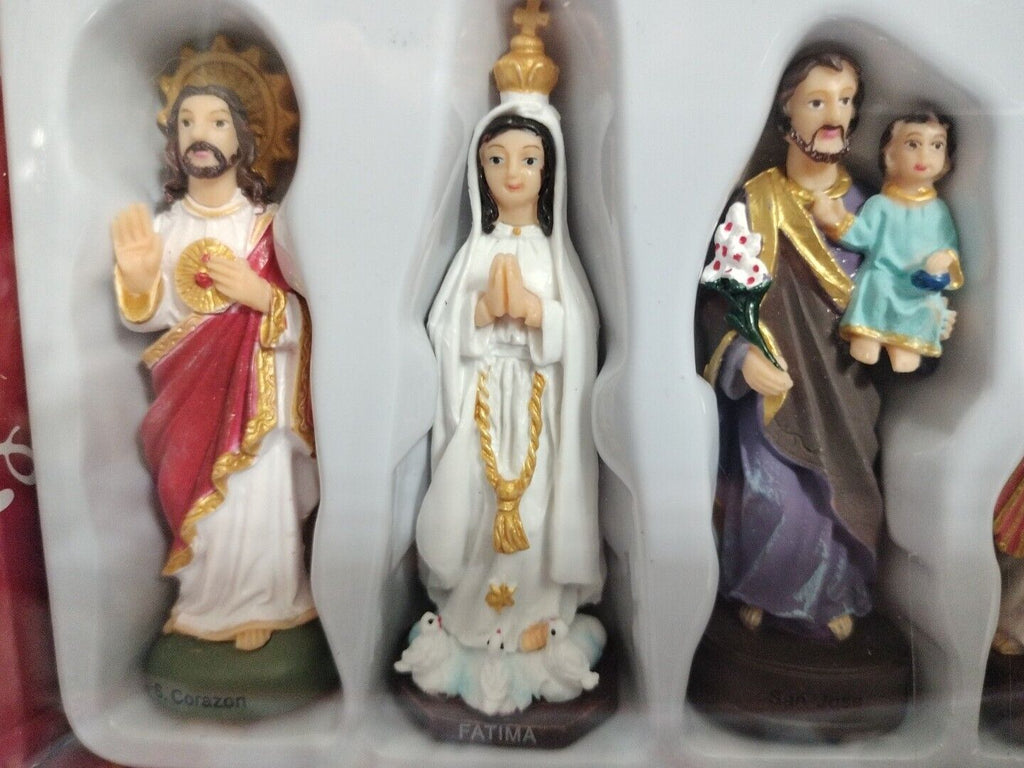  3" Assorted Saints Virgins Figurines Statues Imagenes Santos Virgenes 10 Pieces